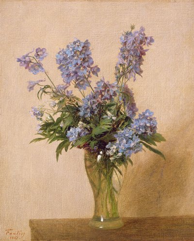Jarrón de aguileñas, 1887 de Ignace Henri Jean Fantin Latour