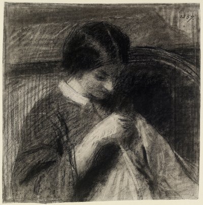 Mujer cosiendo de Ignace Henri Jean Fantin Latour