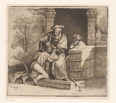 Regreso a casa del hijo pródigo de Ignace Joseph de Claussin (attributed to)