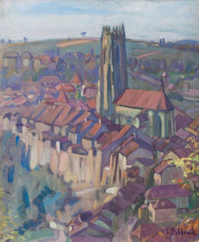 Vista de Friburgo (óleo sobre lienzo) de Ignace Nazaire Oswald Pilloud