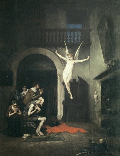 Aparición del ángel a la familia de Tobías de Ignacio Merino