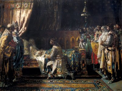 Los últimos momentos del Rey Jaime I el Conquistador de Ignacio Pinazo Camarlech