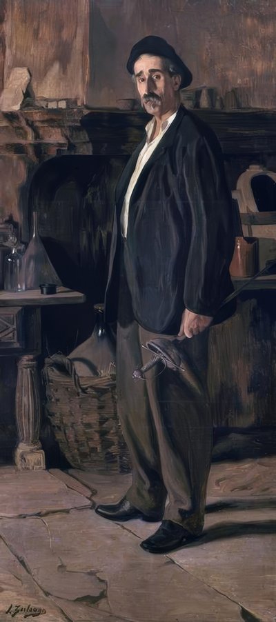 Don Plácido Zuloaga en su taller, 1895 de Ignacio Zuloaga