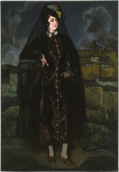 Retrato de Anita Ramírez en negro de Ignacio Zuloaga