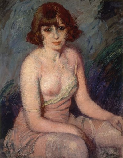 Mujer en ropa interior con un pecho al descubierto (siglo XX) de Ignacio Zuloaga y Zabaleta