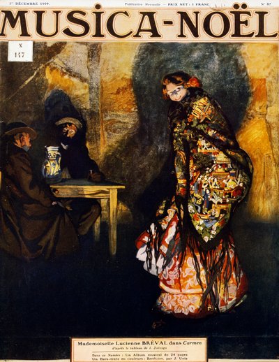 Lucienne Breval, soprano suiza, como Carmen, en la ópera homónima de Georges Bizet, pintura de Ignacio Zuloaga y Zabaleta de Ignacio Zuloaga y Zabaleta