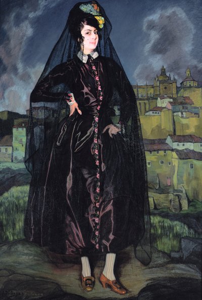 Retrato de Anita Ramirez en negro, 1916 de Ignacio Zuloaga y Zabaleta