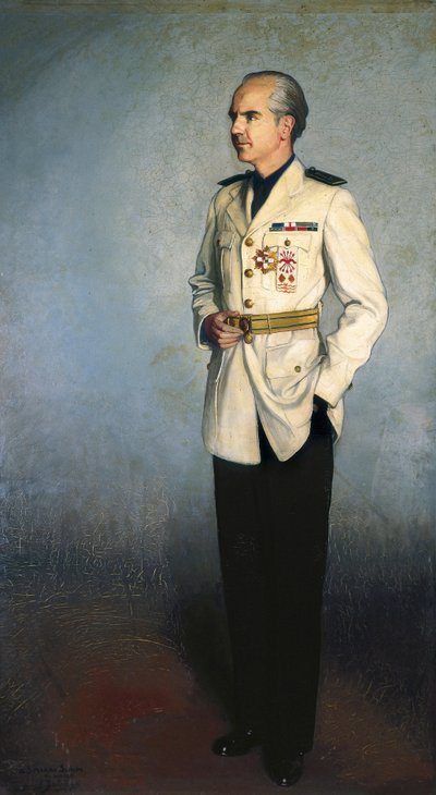 Retrato de Ramón Serrano Suñer (1901-2003) juez y político español de Ignacio Zuloaga y Zabaleta
