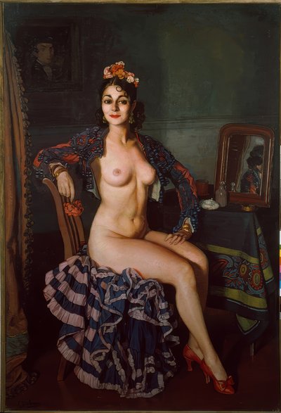 Retrato de La Oterito en su camerino de Ignacio Zuloaga y Zabaleta