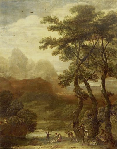 Paisaje con cazadores de Ignacio de Iriarte