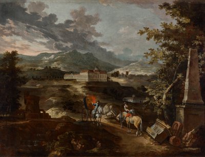 Paisaje con el castillo de Statenberg de Ignaz Flurer