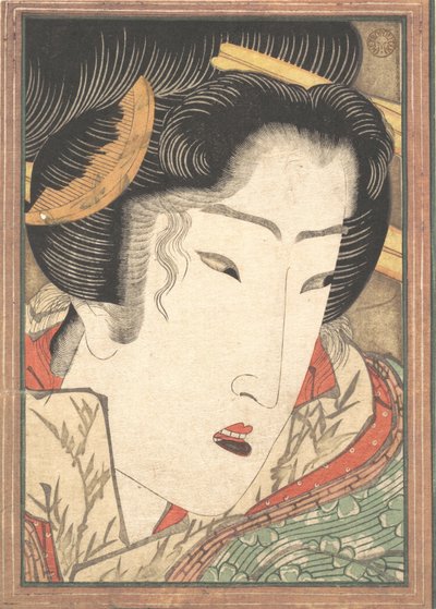 Geisha rechazada de Pasiones enfriadas por la nieve primaveral, 1824 de Ikeda Eisen