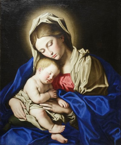 Virgen con el Niño, c.1638 (óleo sobre lienzo) de Il (1609 85) Sassoferrato
