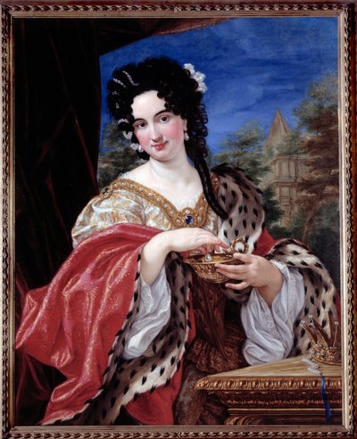 Retrato de una dama con disfraz de Cleopatra de Il  Baciccio