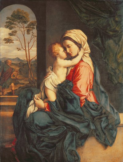 La Virgen y el Niño abrazándose c.1660-85 de Il Sassoferrato