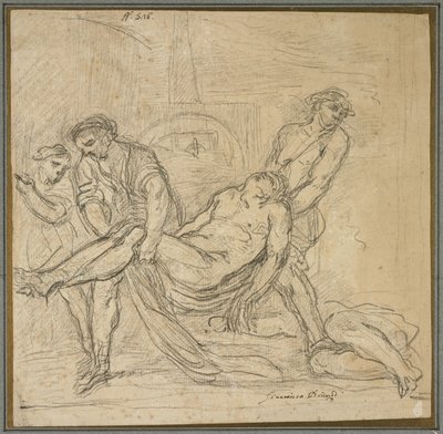San Abdón y San Senén entierran mártires cristianos, 1653-1657 de Il and Brueghel, Abraham Borgognone