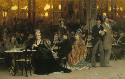 Un café parisino, 1875 de Ilya Efimovich Repin