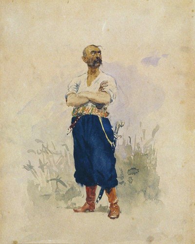 Un Zaporozhian de Ilya Efimovich Repin
