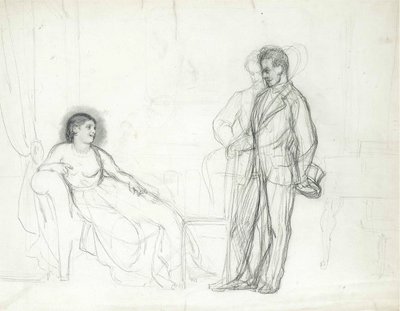 Adelina Patti como Violetta en la ópera La traviata de Giuseppe Verdi, finales de 1860s-principios de 1870s de Ilya Efimovich Repin