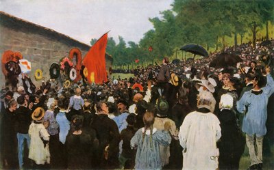 Celebración anual junto al Muro de los Comuneros en el Cementerio de París, 1883, 1965 de Ilya Efimovich Repin