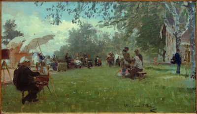 En la dacha de la academia de Ilya Efimovich Repin