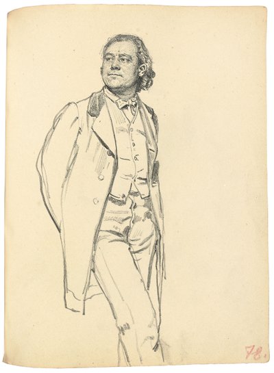 Figura de un hombre de pie, c. 1872-1875 de Ilya Efimovich Repin