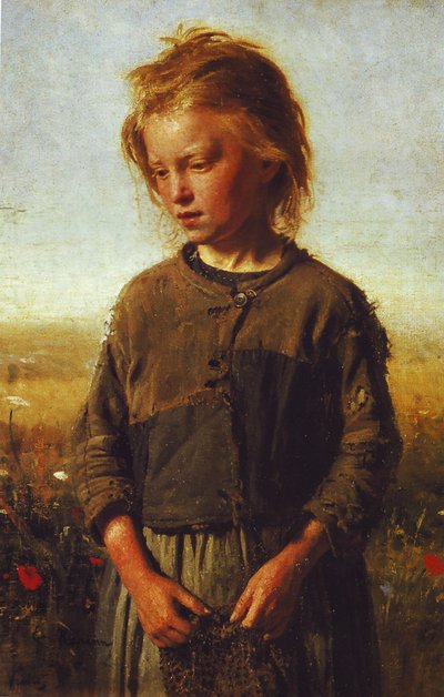 Chica pescadora de Ilya Efimovich Repin