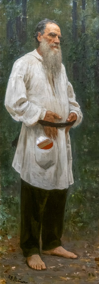 LEÓN TOLSTOI DESCALZO de Ilya Efimovich Repin