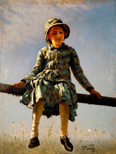 Libélula. Retrato de la hija del artista. Pintura de Ilya Yefimovich Repin (Ilia Repin) (1844-1930), óleo sobre lienzo de Ilya Efimovich Repin