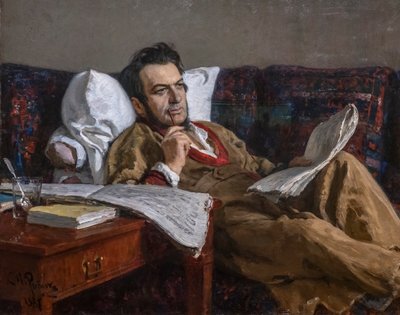 MIKHAIL GLINKA COMPONE LA ÓPERA “RUSSLAN Y LUDMILA” de Ilya Efimovich Repin