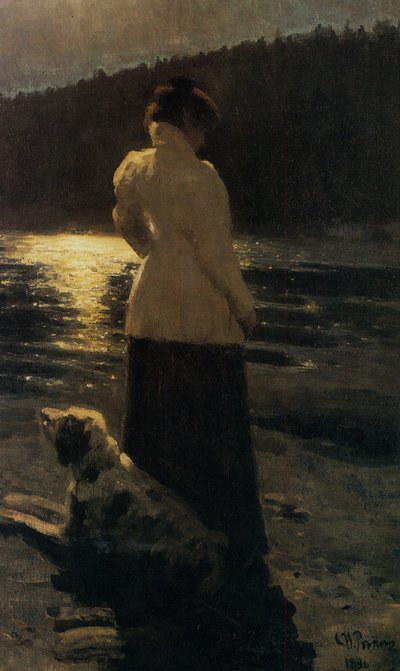 Noche de luna, 1896 de Ilya Efimovich Repin