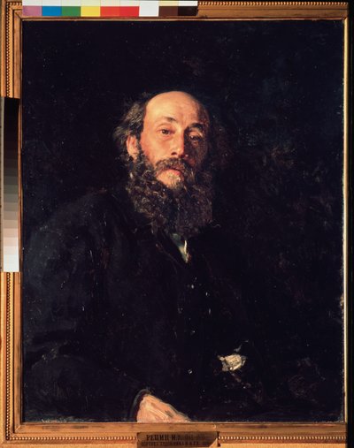Retrato del artista Nikolai Ge (Gay) (1831-1894). Pintura de Ilya Repin (Ilia Repin) (1844-1930), óleo sobre lienzo de Ilya Efimovich Repin