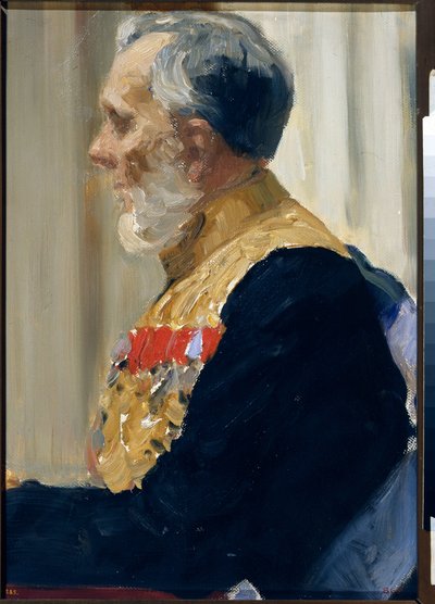Retrato del conde Constantin Ivanovich von der Pahien. Pintura de Ilya Yefimovich Repin (Ilia Repin) (1844-1930), óleo sobre lienzo de Ilya Efimovich Repin