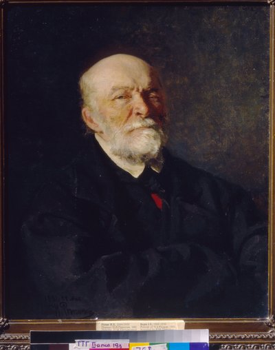 Retrato del científico y pedagogo Doctor Nikolai Ivanovitch Pirogov (1810-1881) (Retrato del científico, médico y pedagogo N.I.Pirogov). Pintura de Ilya Yefimovich Repin (Ilia Repin) (1844-1930), óleo sobre lienzo de Ilya Efimovich Repin
