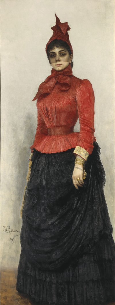 Retrato de la Baronesa Varvara Ikskul von Hildenbandt, 1889 de Ilya Efimovich Repin
