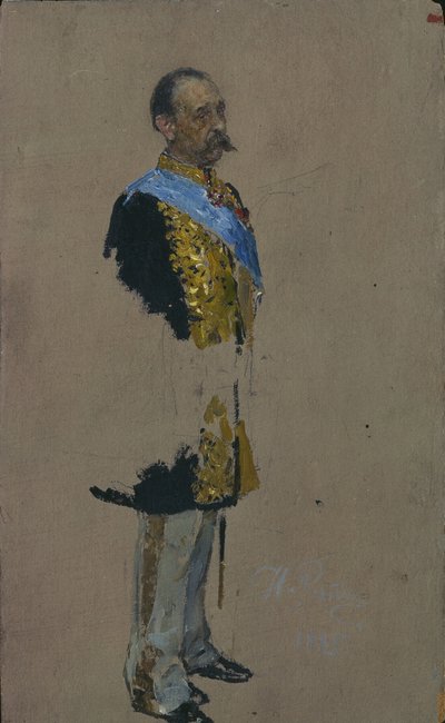 Retrato del Conde Dmitry Andreyevich Tolstoy 1823-1889, 1885 de Ilya Efimovich Repin