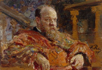 Retrato de Pavel Viktorovich Delarov 1851-1913, 1910 de Ilya Efimovich Repin
