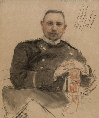 Retrato de Stepan Petrovich Krachkovsky 1866-1913, 1907 de Ilya Efimovich Repin
