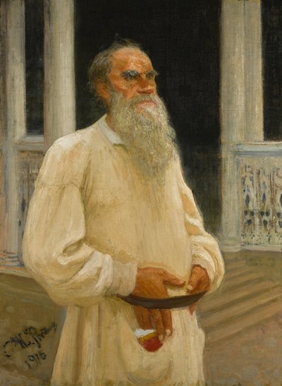 Retrato del autor Conde Lev Nikolayevich Tolstoy 1828-1910, 1916 de Ilya Efimovich Repin