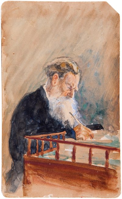 Retrato del autor Leo N. Tolstoy 1828-1910, 1900s de Ilya Efimovich Repin