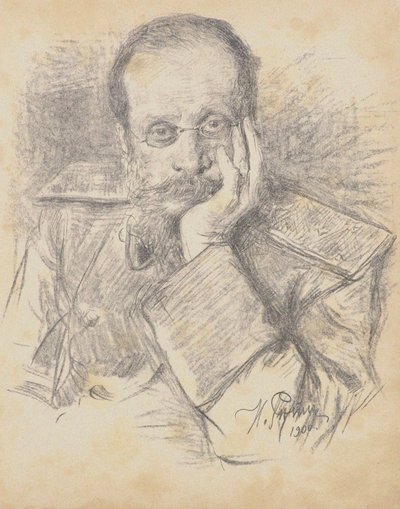 Retrato del compositor César Antonovich Cui 1835-1918, 1900 de Ilya Efimovich Repin