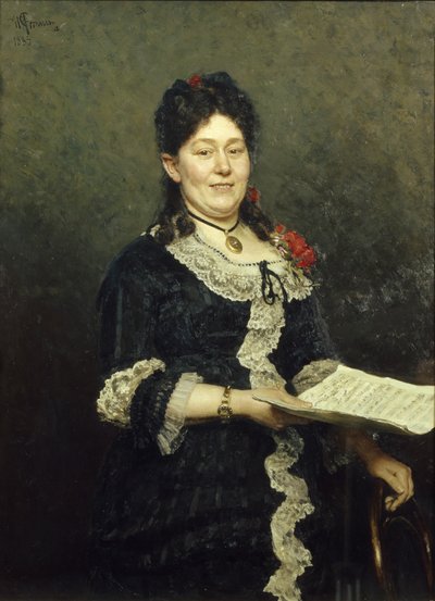 Retrato de la cantante de ópera Alexandra Molas 1845-1929, 1883 de Ilya Efimovich Repin