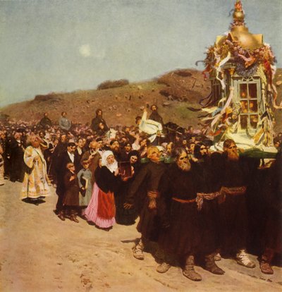 Procesión en la Gobernación de Kursk, 1880-1883, 1965 de Ilya Efimovich Repin