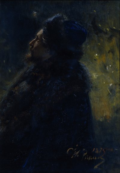 Sadko. Retrato del artista Viktor Vasnetsov 1848-1926, 1875 de Ilya Efimovich Repin