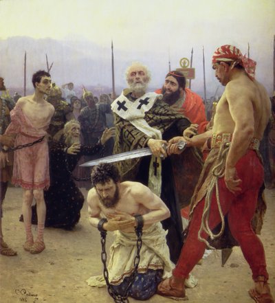 San Nicolás libra de la muerte a tres condenados injustamente de Ilya Efimovich Repin