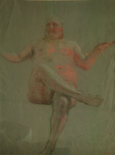 Estudio para ¡Apártate de Mí, Satanás!, 1890s de Ilya Efimovich Repin