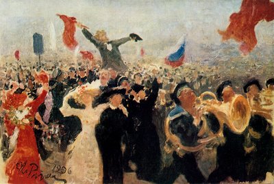 La demostración del 17 de octubre de 1905 de Ilya Efimovich Repin