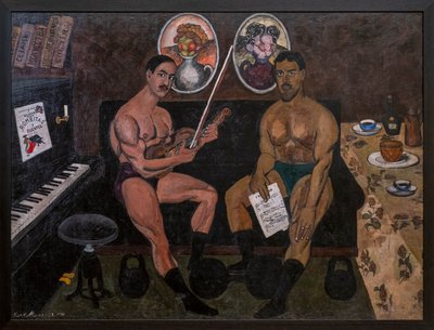 Autorretrato y Retrato de Pyotr Konchalovsky de Ilya Ivanovich Mashkov