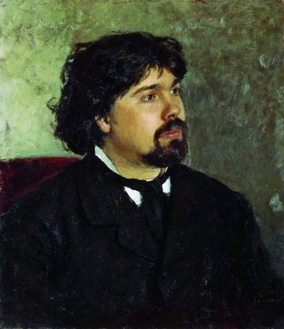 Retrato del artista Vasily Surikov, 1848-1916, 1885 de Ilya Efimovich Repin