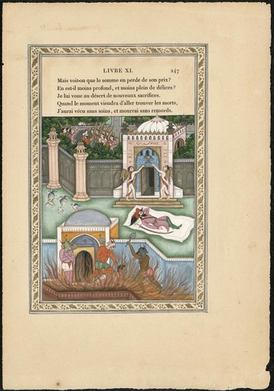 Sueño de un habitante del Mogol, 1837-1839 de Imam Bakhsh Lahori